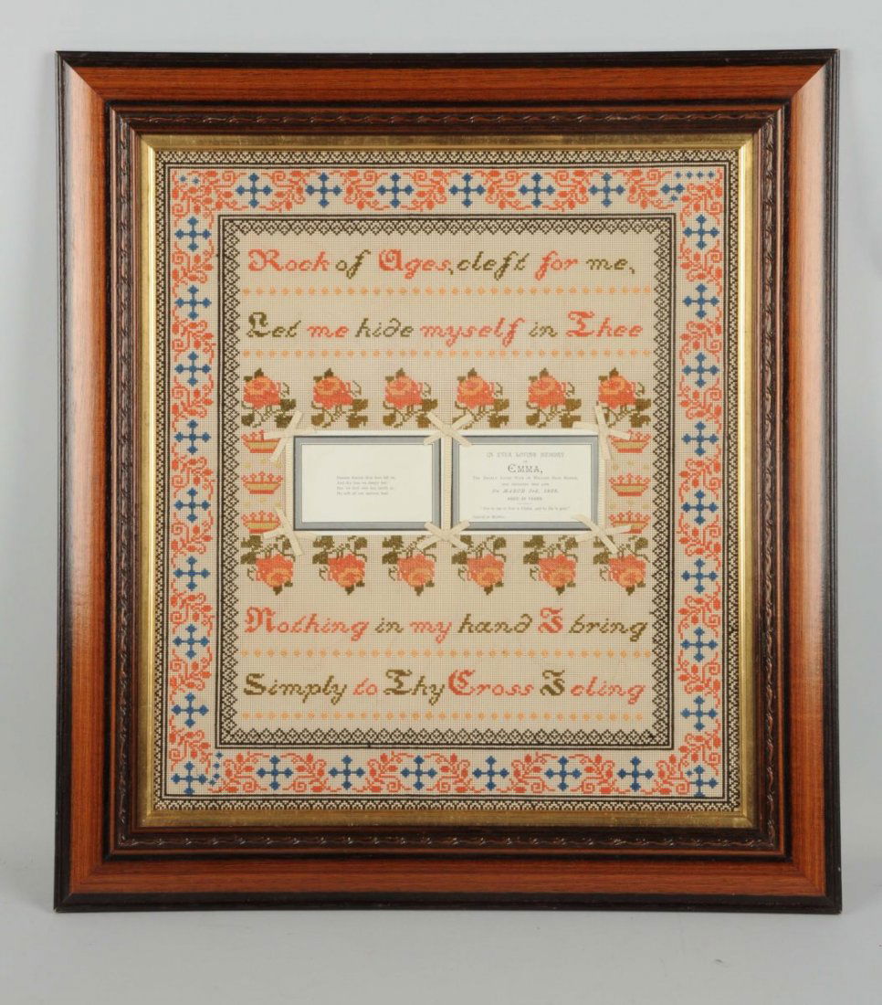 Circa 1900 Cross Stitch Sampler. (1 of 1)