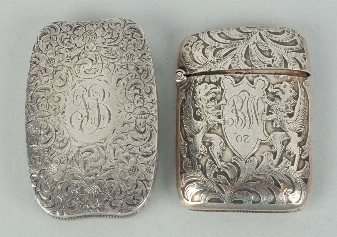 Lot Of 2: Sterling Silver Match Safes Or Vestas. (1 of 2)
