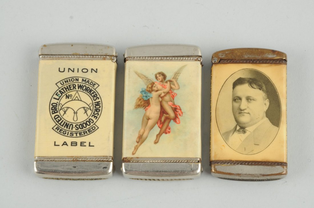 Lot Of 3: Advertising Celluloid Match Safes. (1 of 2)