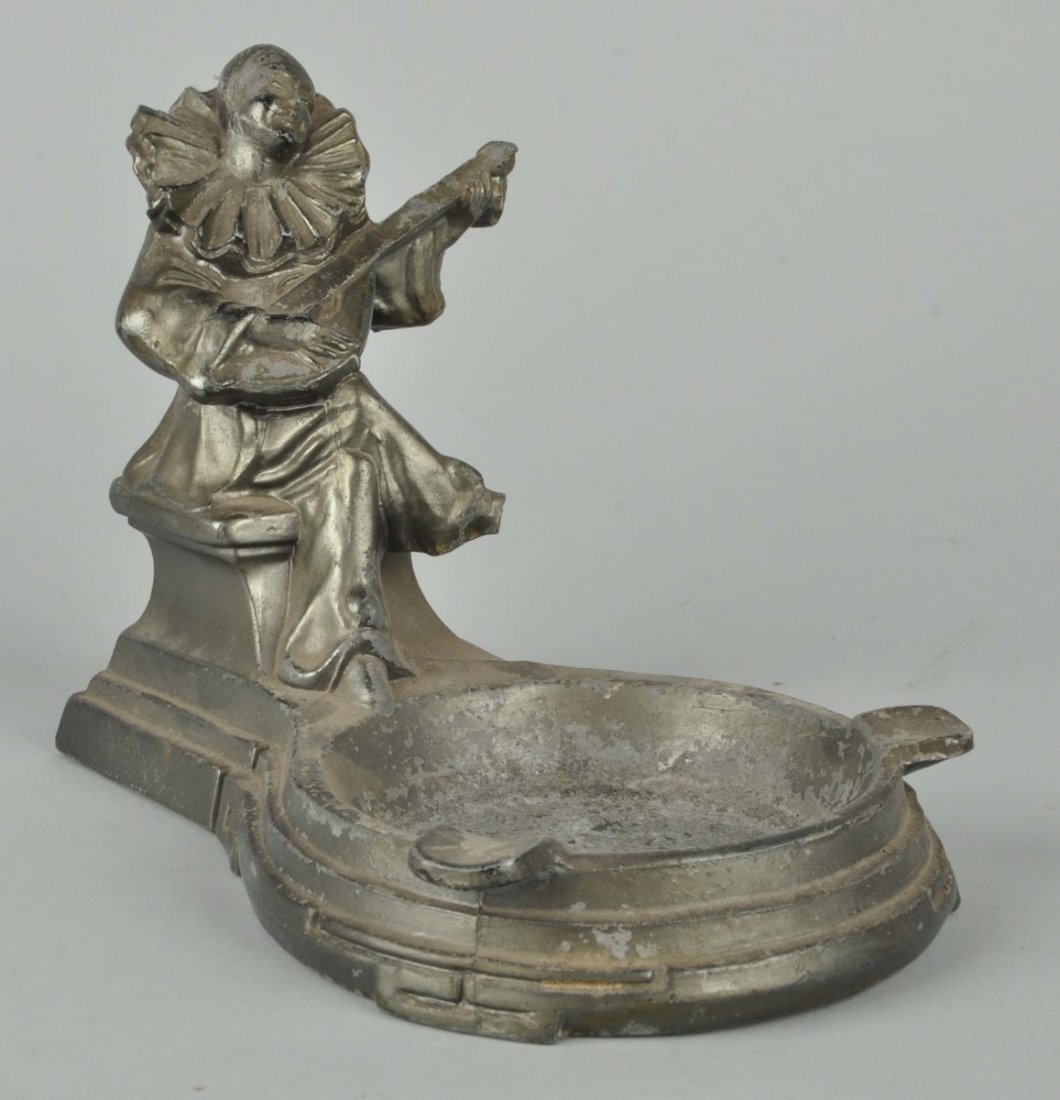 Metal Ashtray with Figural Clown. (1 of 3)