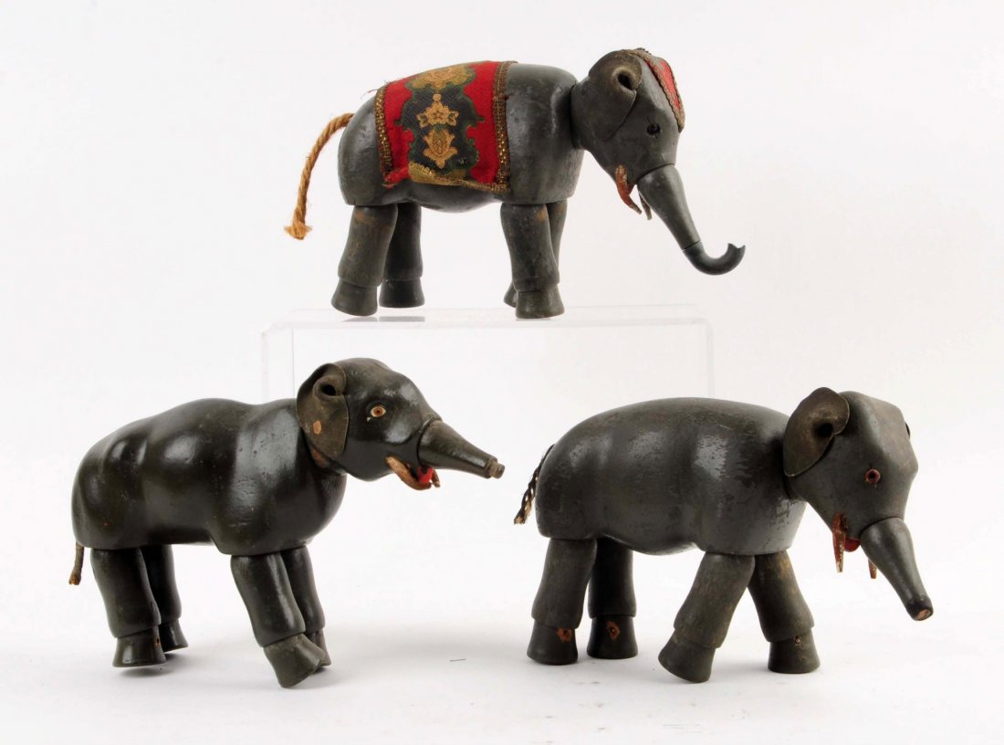Lot Of 3: Schoenhut Elephants. (1 of 1)