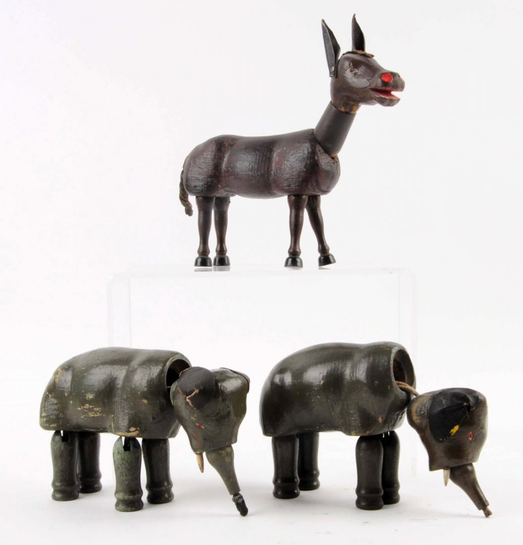 Lot Of 3: Reduced Schoenhut Animals. (1 of 1)