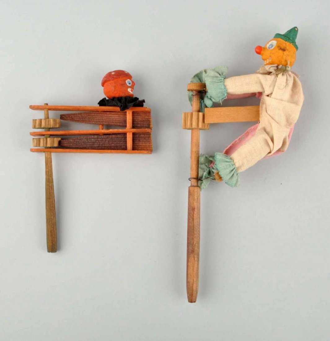 Lot Of 2: Wooden Halloween Noisemakers. (1 of 4)