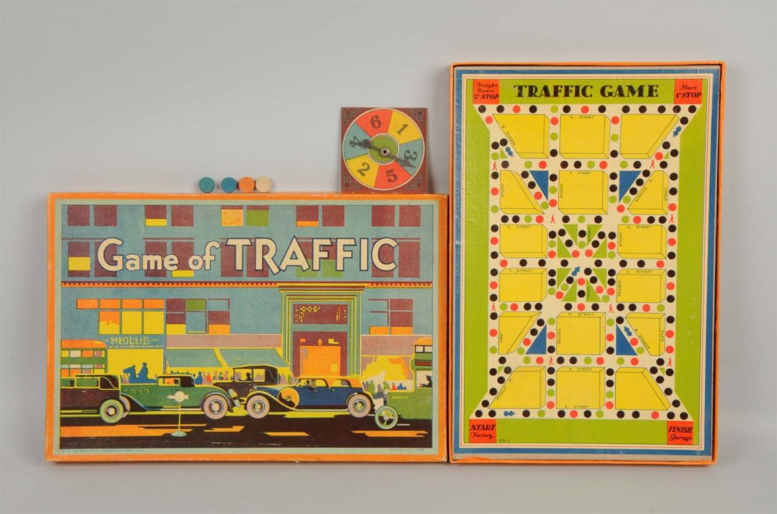 Early Milton Bradley Game Of Traffic. (1 of 1)