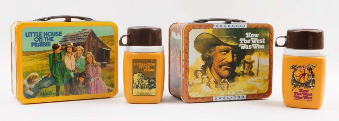 Lot Of 2: 1970s Western Themed Lunchbox & Thermos. (1 of 3)