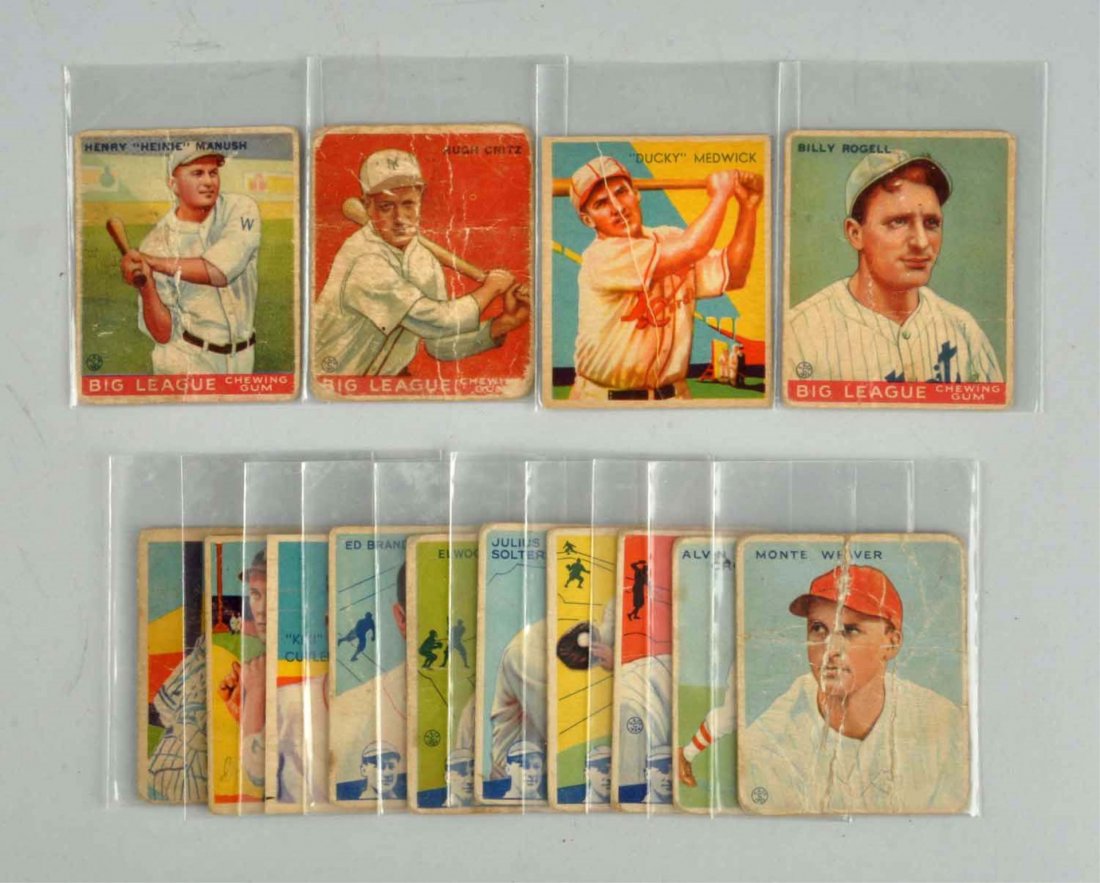 Lot Of 14: 1930's Baseball Cards. (1 of 1)