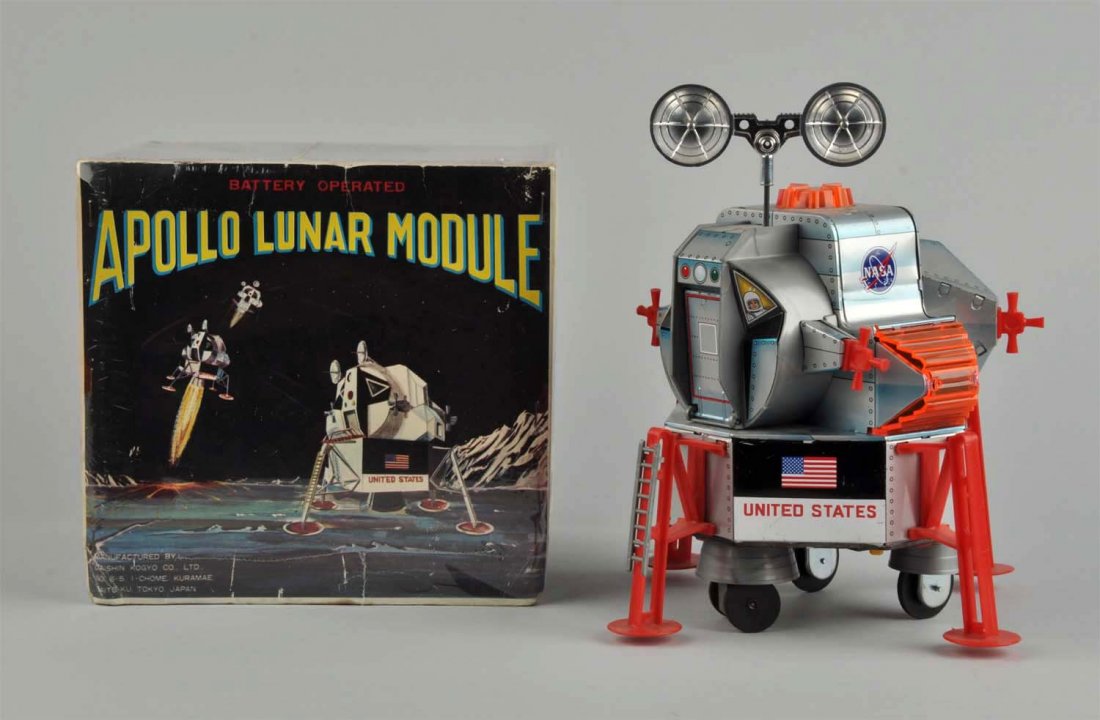 Japanese Battery-Op. Apollo Eagle Lunar Module. (1 of 2)