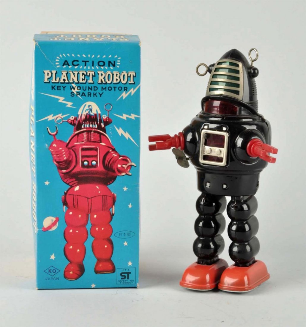 Japanese Tin Wind-Up Planet Robot. (1 of 2)
