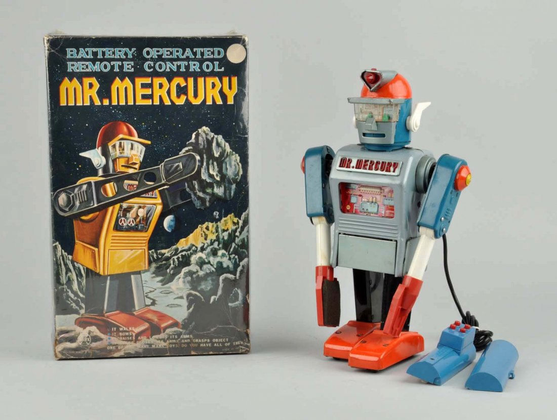 Japanese Battery Operated Mr. Mercury Robot. (1 of 3)