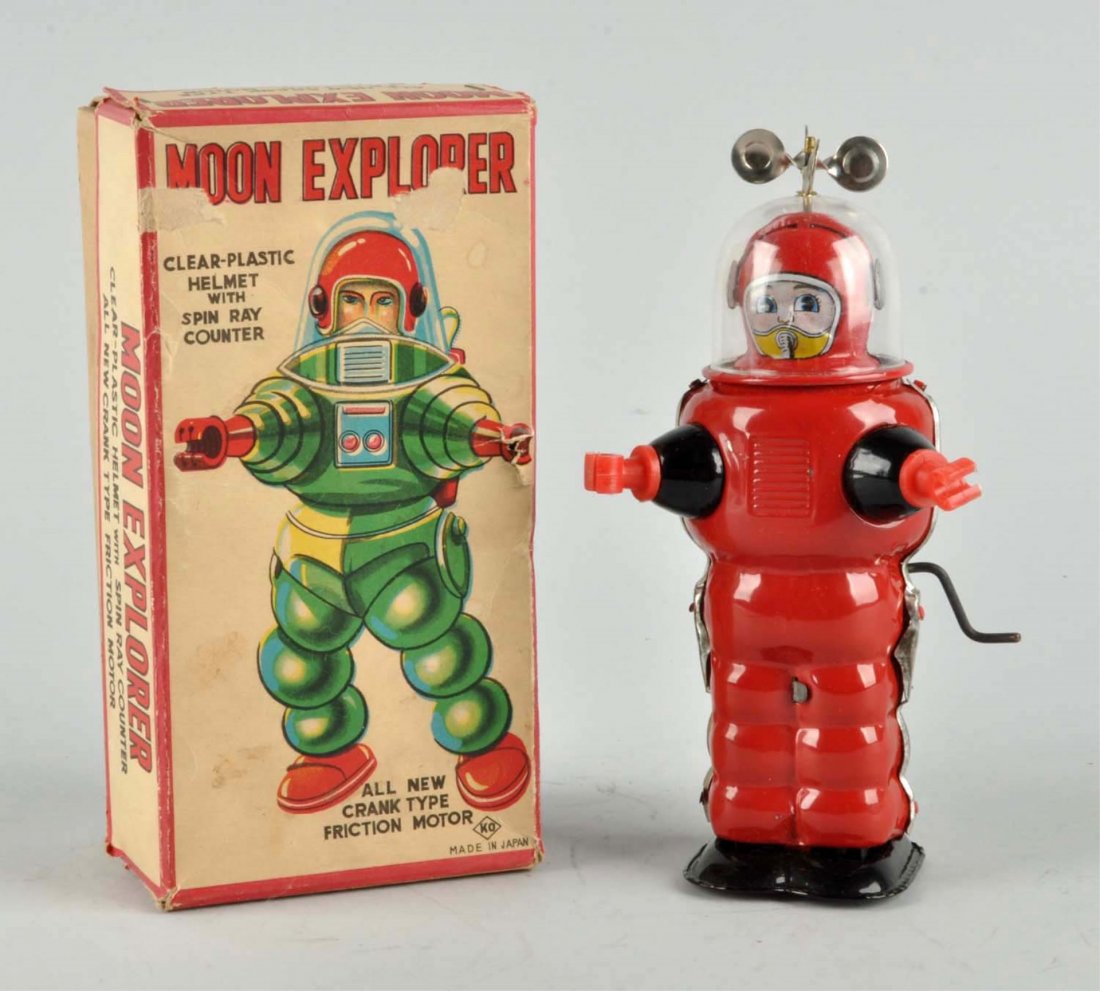 Japanese Tin Litho Friction Moon Explorer. (1 of 2)