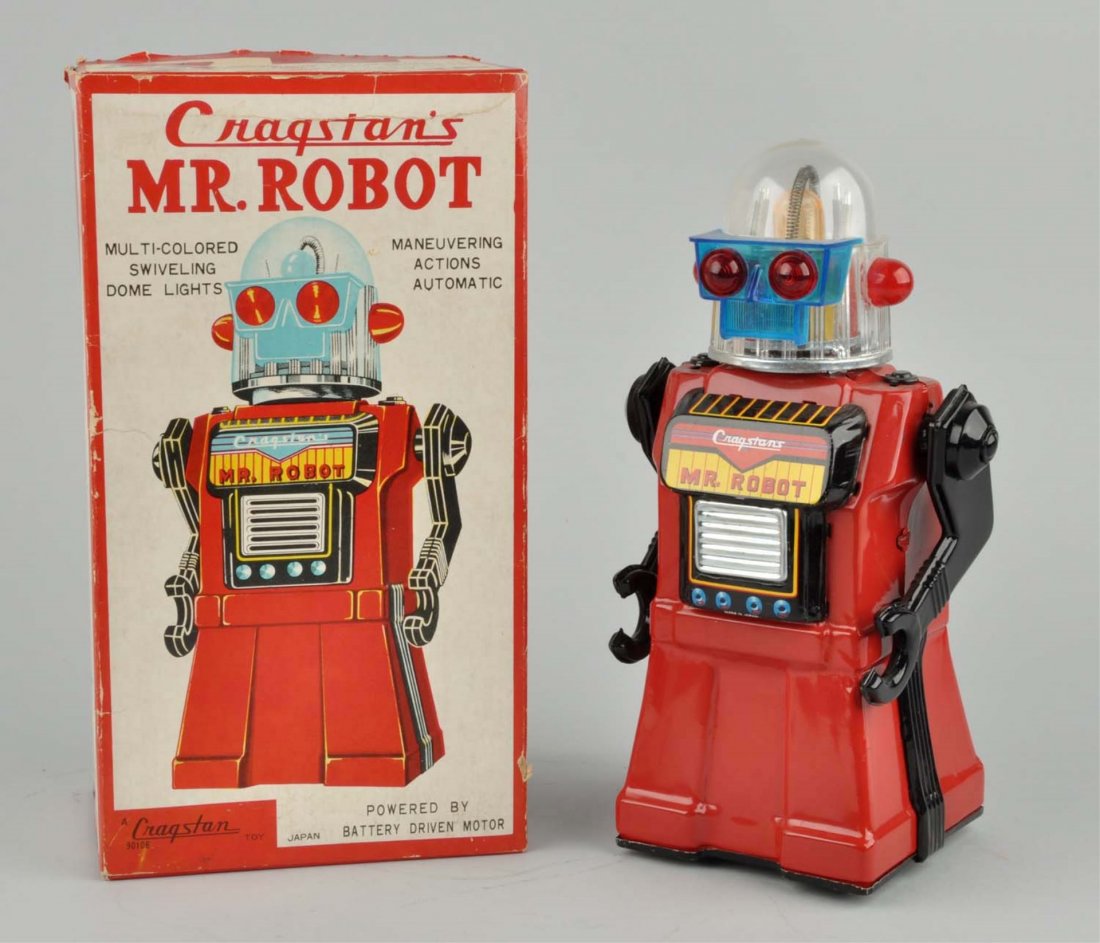 Japanese Battery Operated Tin Litho Mr. Robot. (1 of 2)