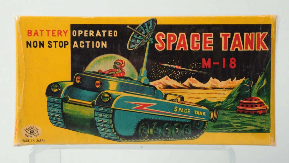 Battery-Operated Space Tank M-18 Original Box. (1 of 3)