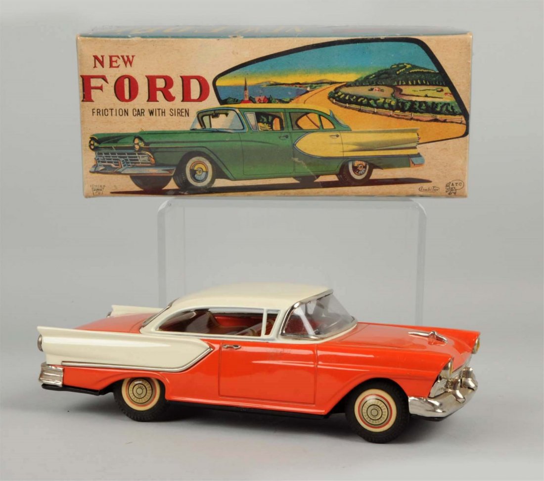 Japanese Tin Litho Friction Ichiko 1957 Ford Auto. (1 of 2)