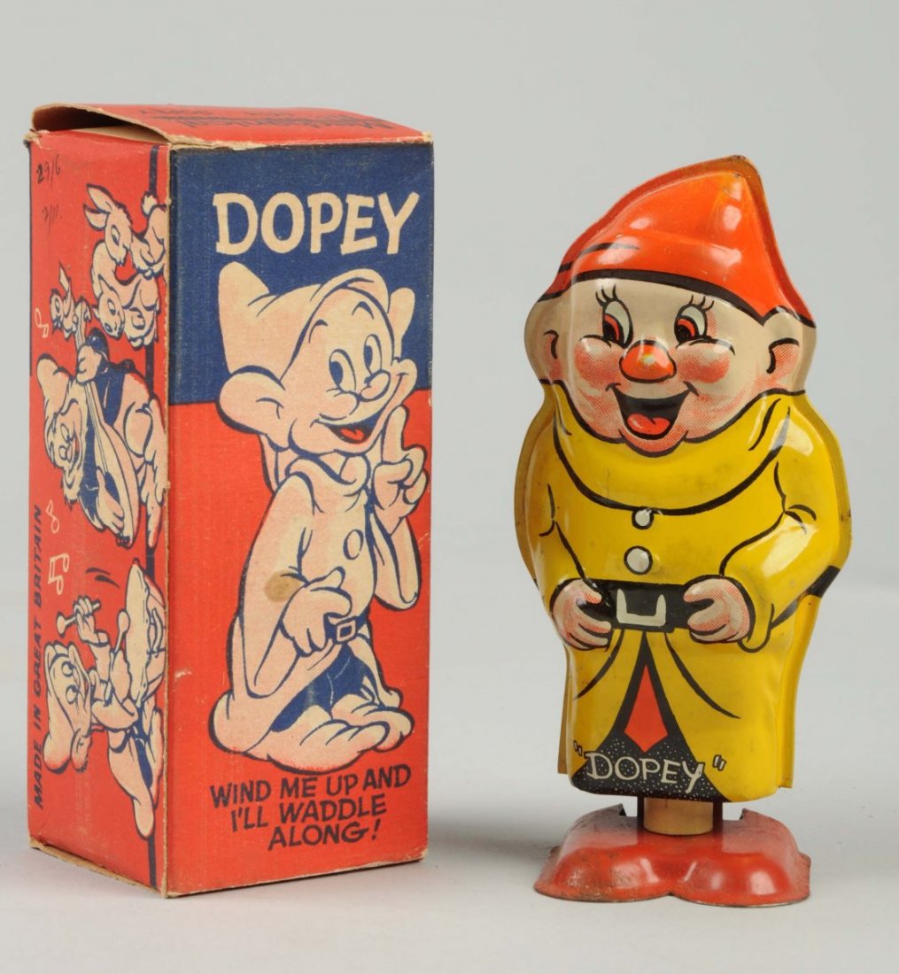 Walt Disney Tin Litho Wind-Up Dopey Walker. (1 of 2)