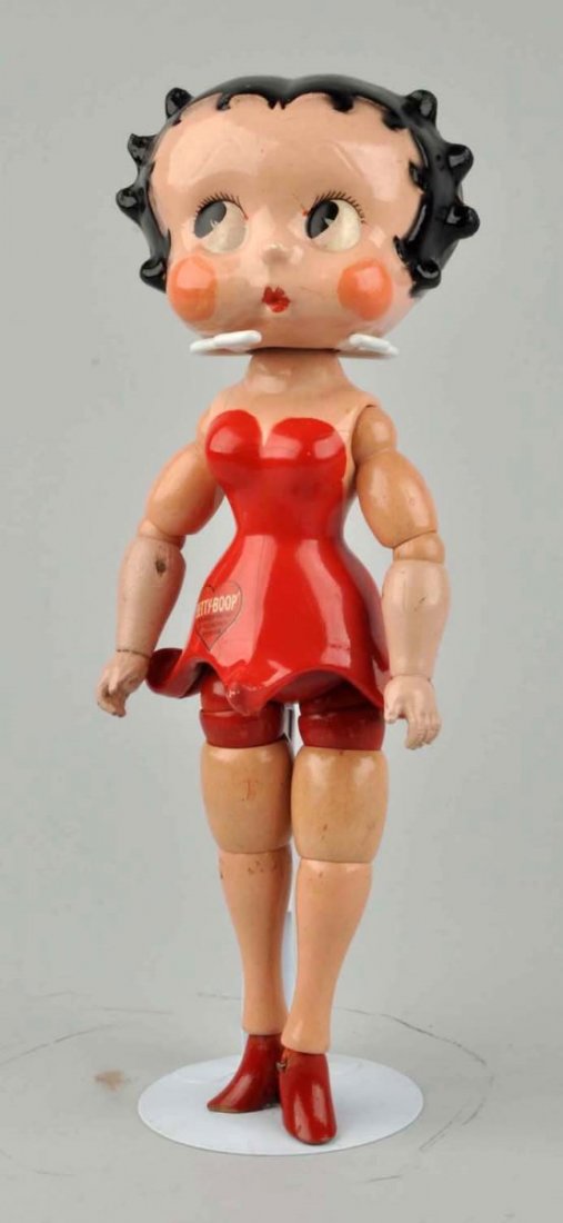 Early Composition Betty Boop Jointed Doll. (1 of 2)