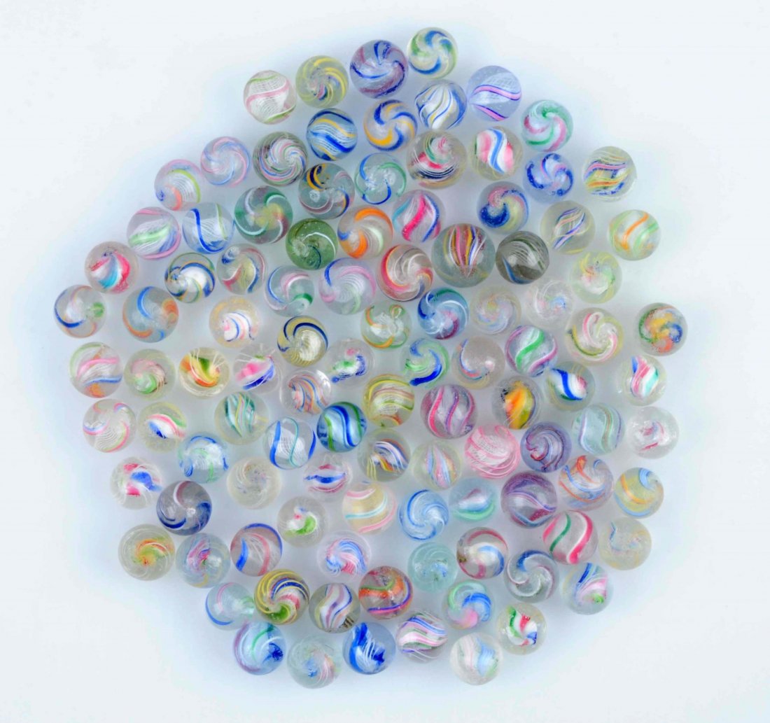 Lot Of Approx 100 Small Hand Made Swirls. (1 of 1)