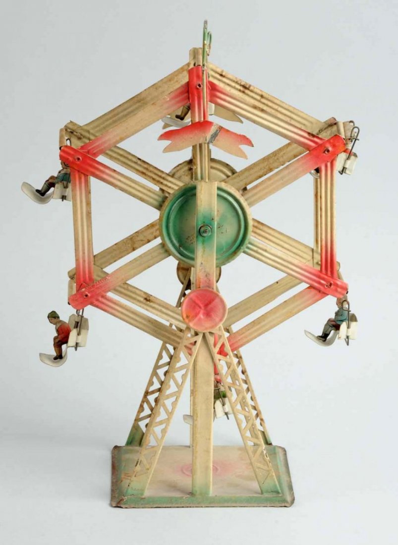 German Hand-Painted Wind-Up Ferris Wheel Toy. (1 of 2)