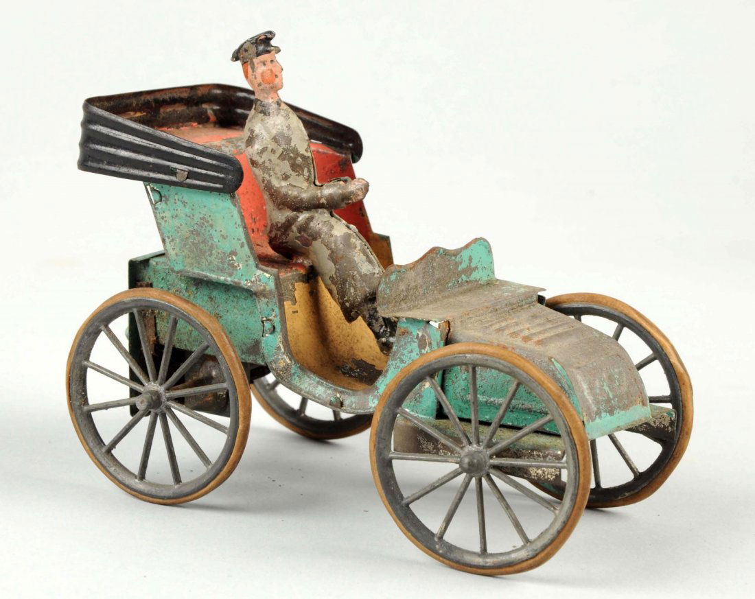 Scarce Early German Hand Painted Automobile Toy. (1 of 2)