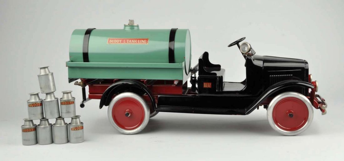 Buddy L Pressed Steel Open Cab Tank Truck. (1 of 5)