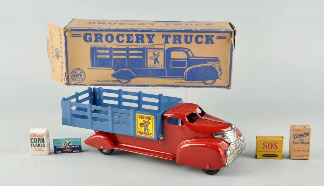 Pressed Steel Marx Motor Market Grocery Truck. (1 of 6)