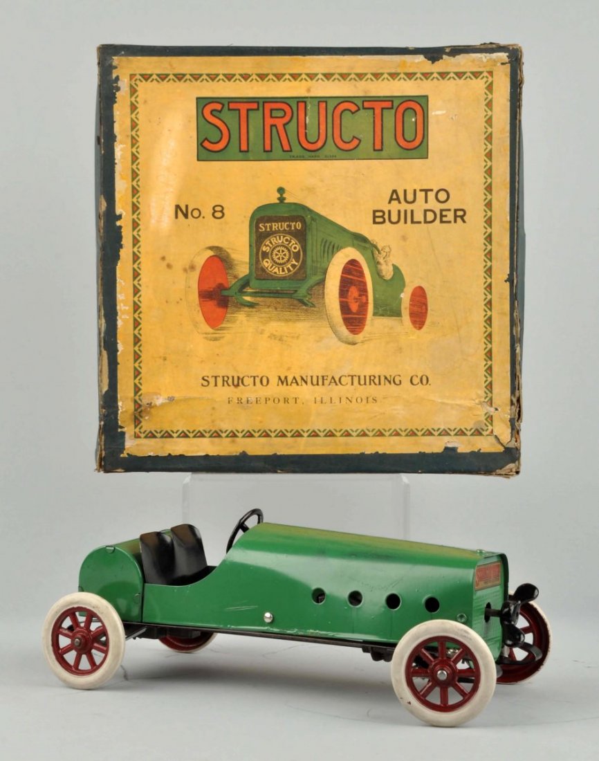 Press Steel Structo No. 8 Auto Builder Set. (1 of 4)