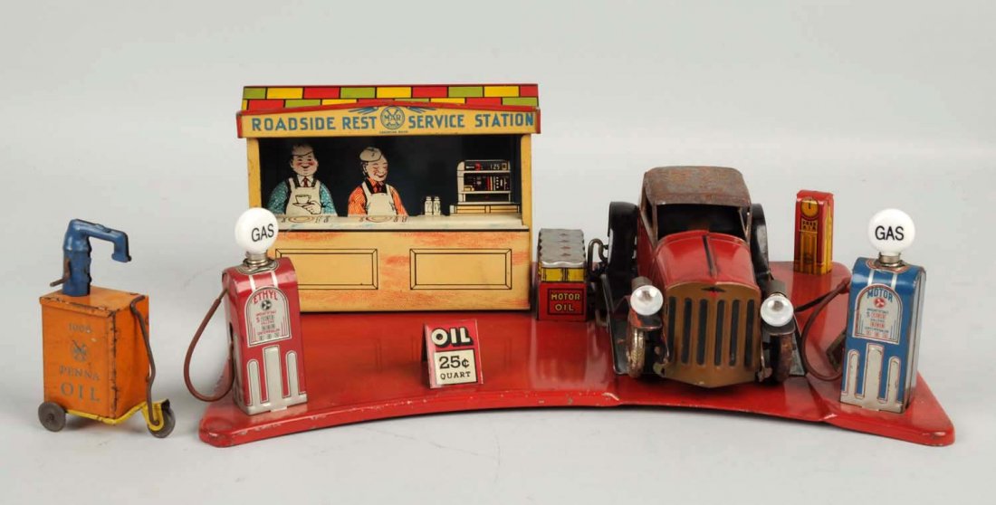 Pressed Steel Marx Roadside Rest Service Station. (1 of 1)