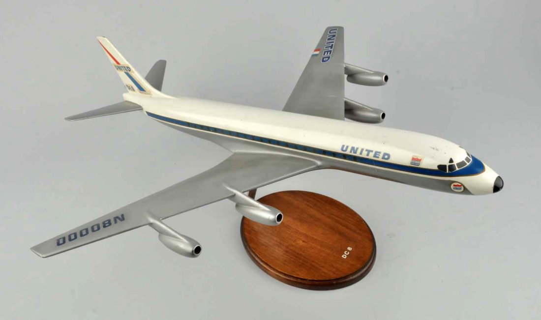 United Airlines Travel Agent Desk Model Airplane. (1 of 3)