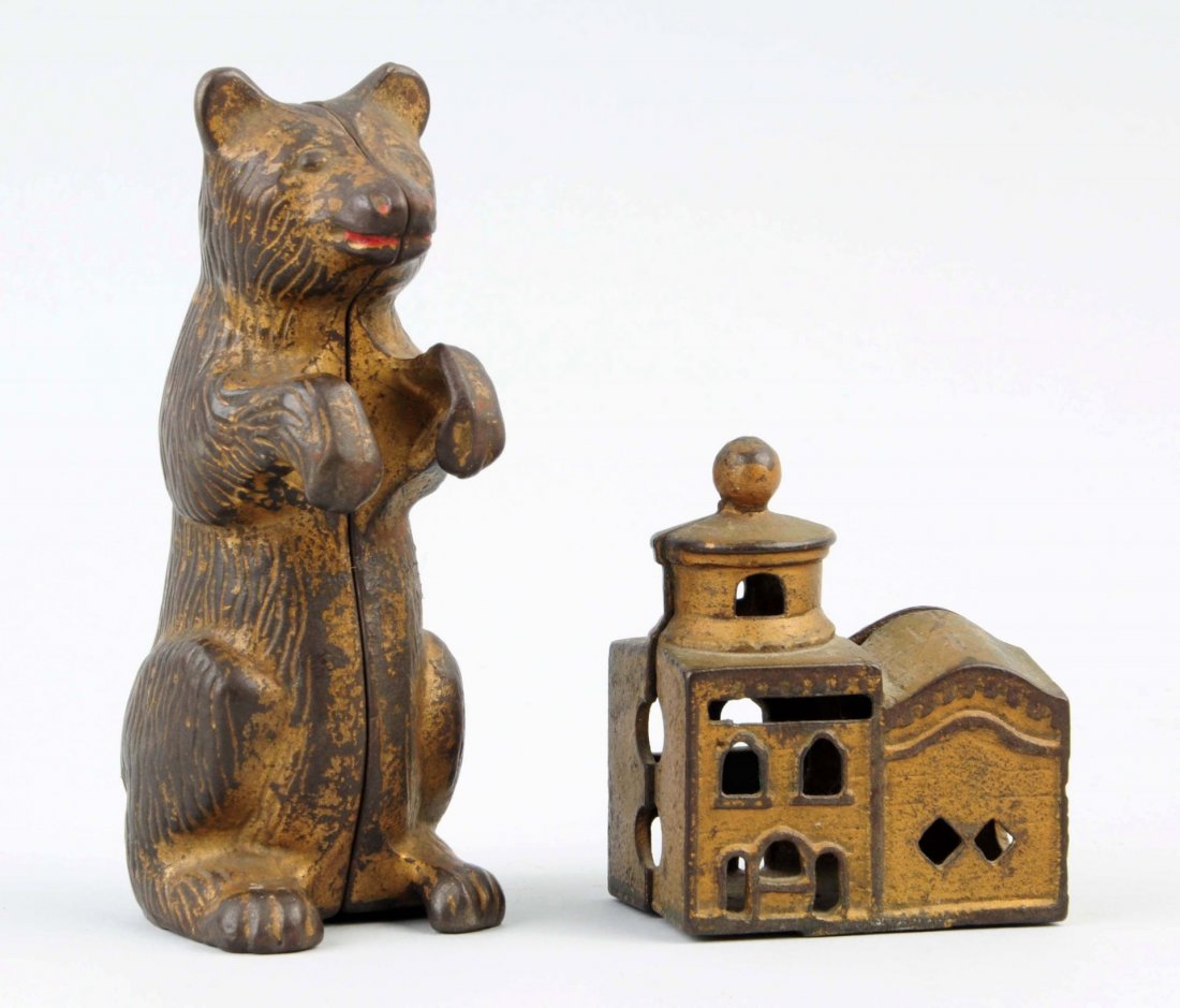 Lot Of 2: Cast Iron Still Banks. (1 of 2)