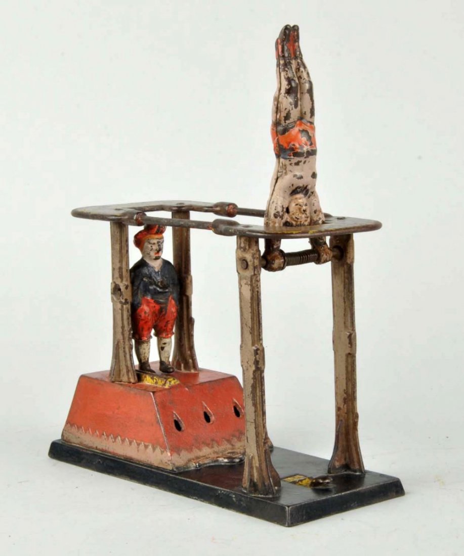 Cast Iron J & E Stevens Acrobats Mechanical Bank. (1 of 6)