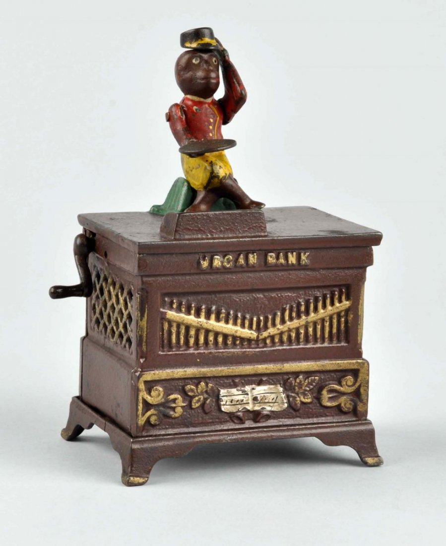 Cast Iron Organ Grinder Bank. (1 of 4)