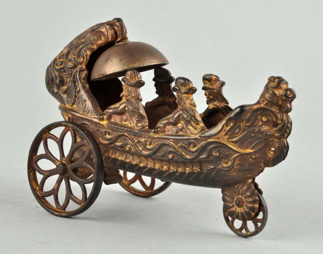 Cast Iron Landing Of Columbus Bell Toy. (1 of 3)