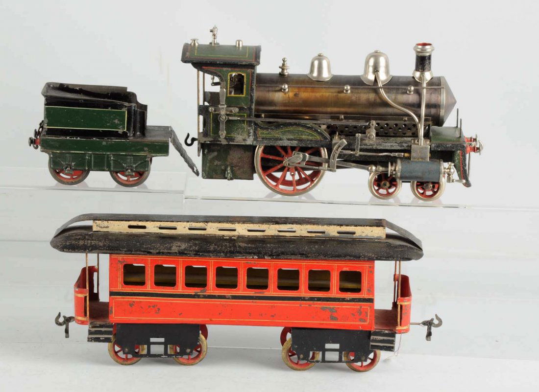 Schoenner 2-Gauge Loco, Tender & Pass. Car. (1 of 2)
