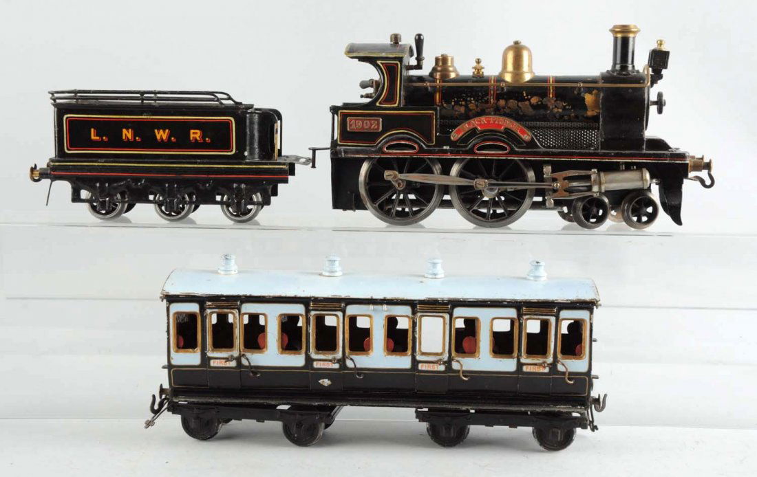 Bing 2 Ga. Loco Black-Prince, Tender & Car. (1 of 2)