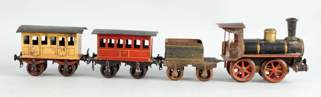 Bing 1- Gauge Loco, Tender & Two Pass. Cars. (1 of 2)
