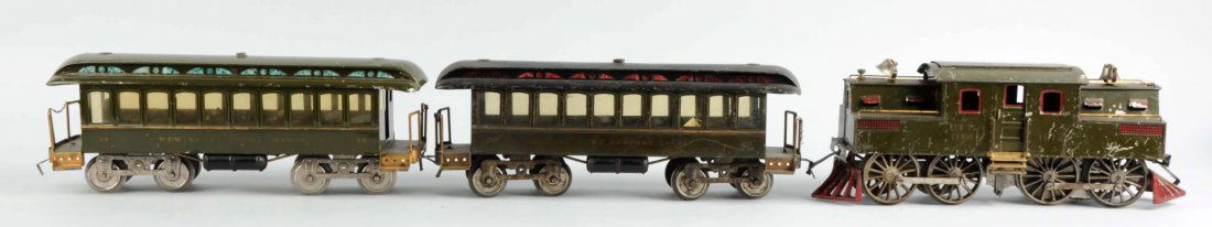 Lot Of 3: Lionel Thin Rim 1912 NYC Loco & 2 Cars. (1 of 2)