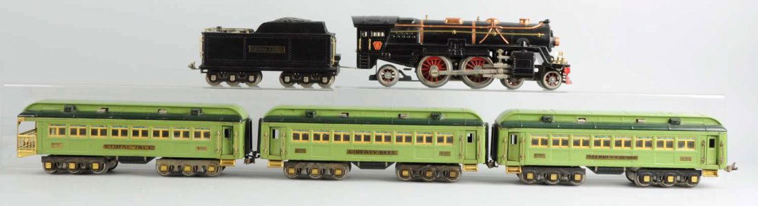 Lot Of 5: Lionel 392 Black Loco, Tender, & 3 Cars. (1 of 2)