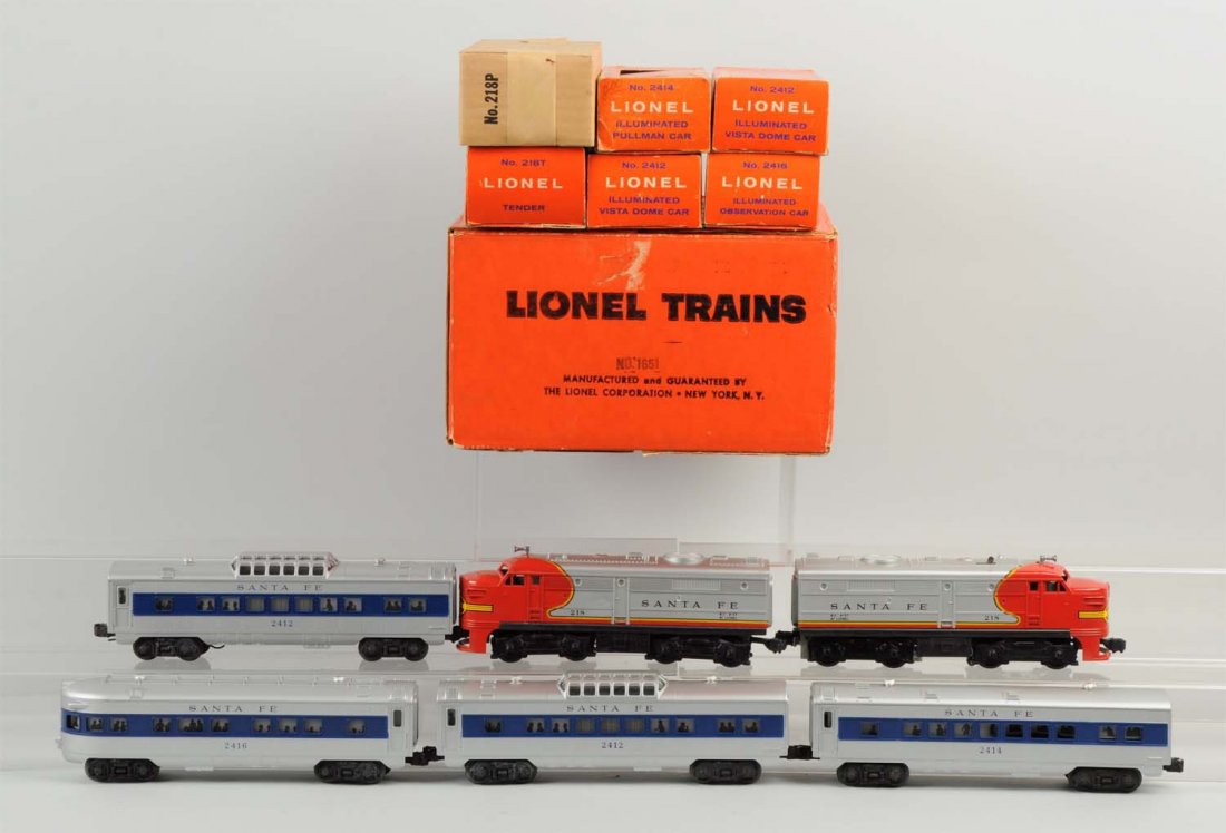 Lionel 1651 Santa Fe Passenger Set With Box. (1 of 1)