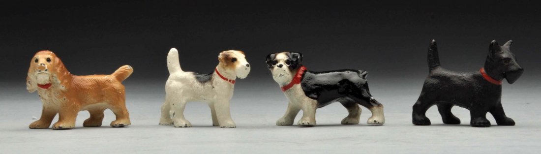 Lot of 4: Cast Iron Assorted Dog Party Favors. (1 of 2)