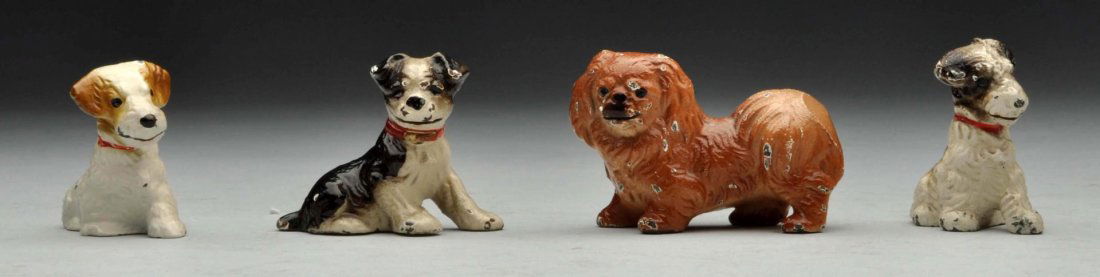 Lot of 4: Cast Iron Assorted Dog Card Holders. (1 of 2)