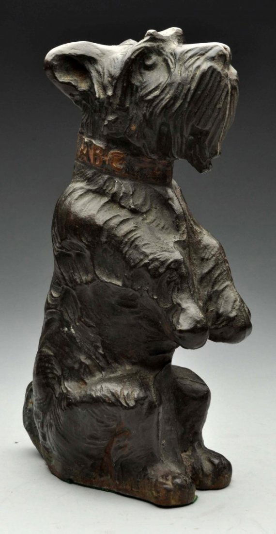 Cast Iron "ABC" Scottie Dog Doorstop. (1 of 3)