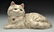Cast Iron Reclining Persian Cat Doorstop.