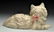 Cast Iron Reclining Persian Cat Doorstop. - 3