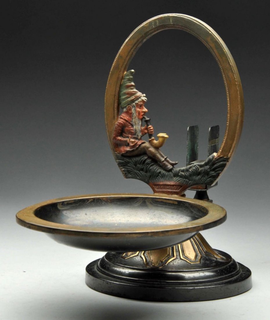 Cast Iron Gnome Smoking Stand. (1 of 3)