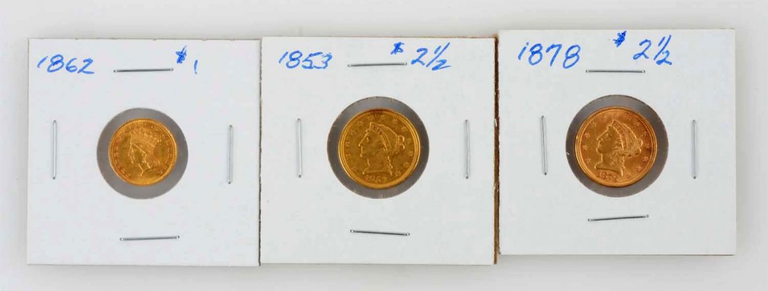 Lot Of 3: Gold Coins. (1 of 2)