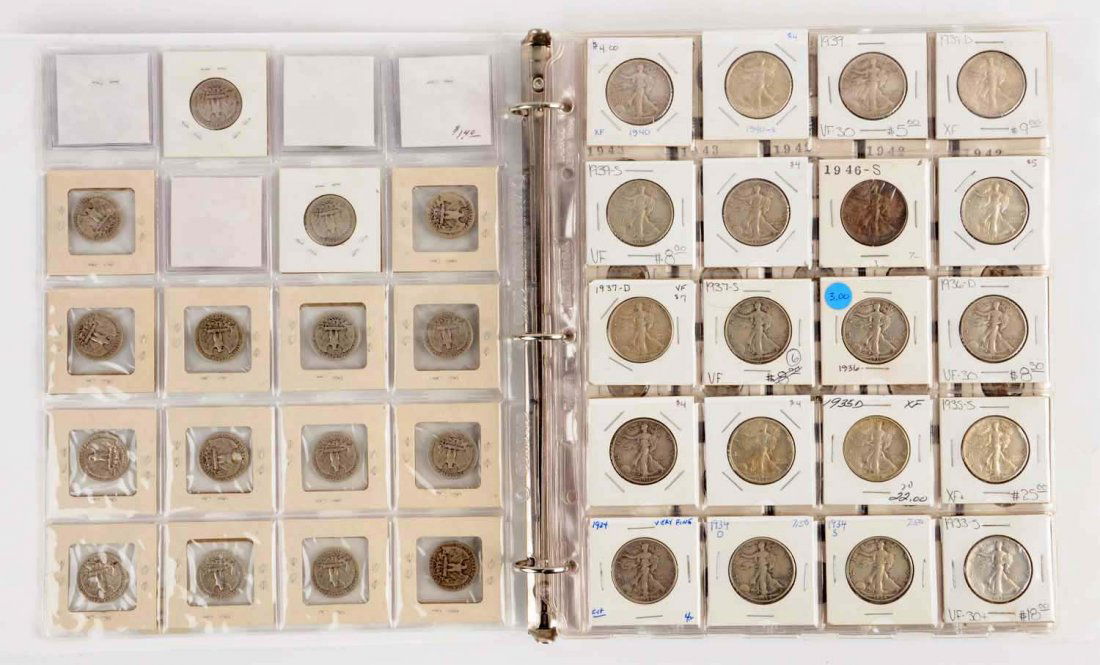 Large Lot of U.S. Coins in Note Book. (1 of 3)