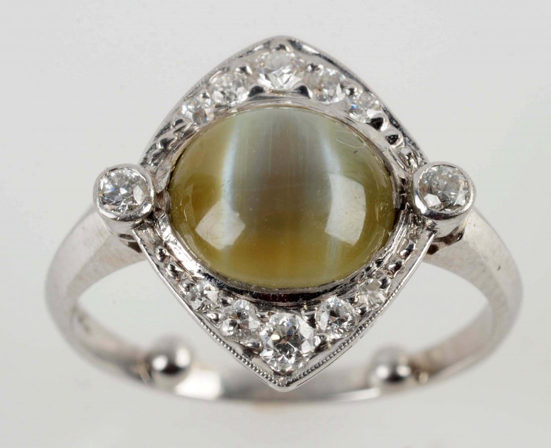 Hawk's Eye & Diamond Ring. (1 of 6)