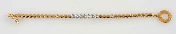 Two-Tone Gold & Diamond Bracelet. (1 of 4)