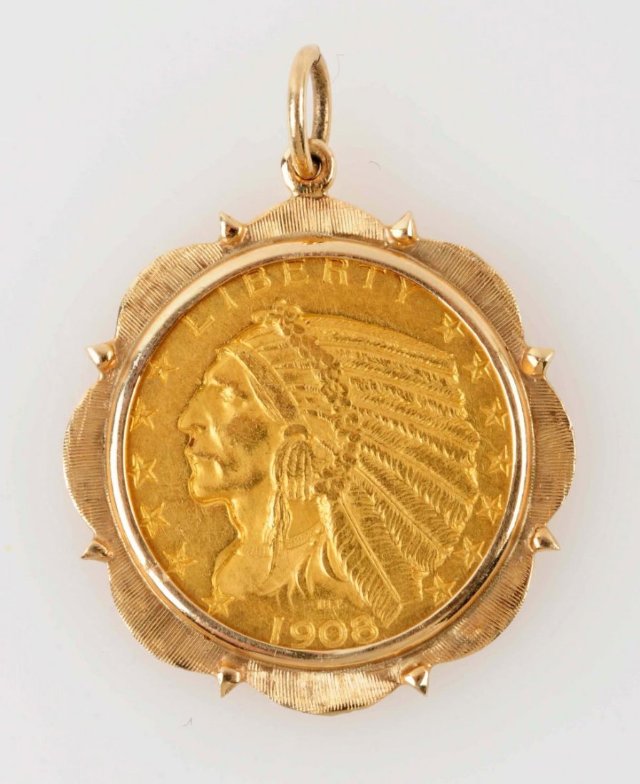 $5 Gold Coin Pendant. (1 of 2)