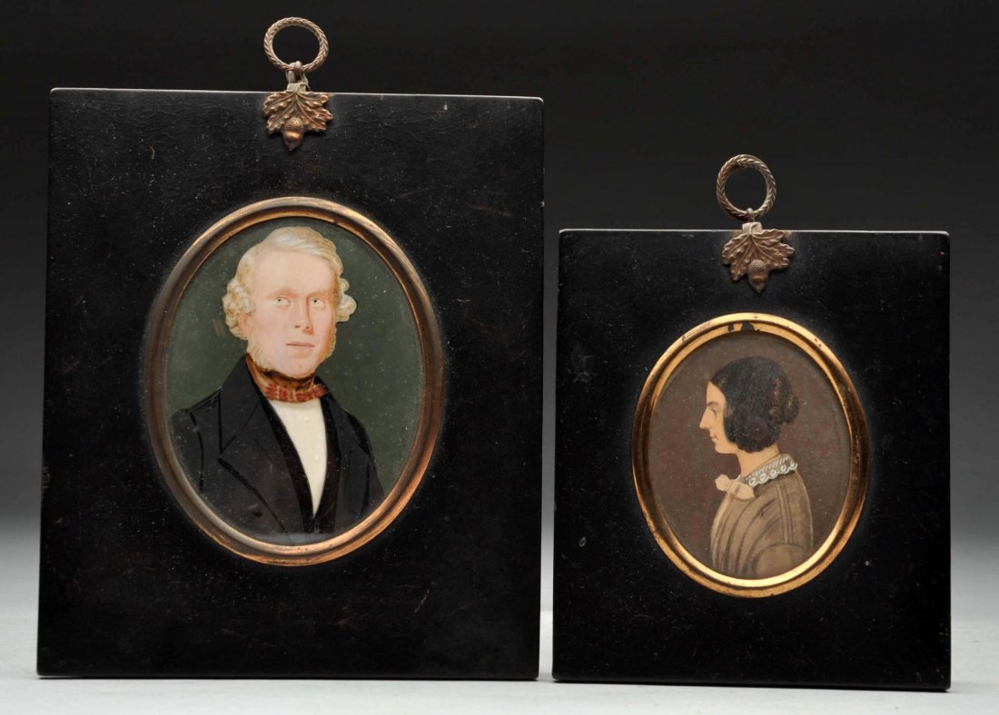 Lot of 2: Early Miniature Paintings. (1 of 2)