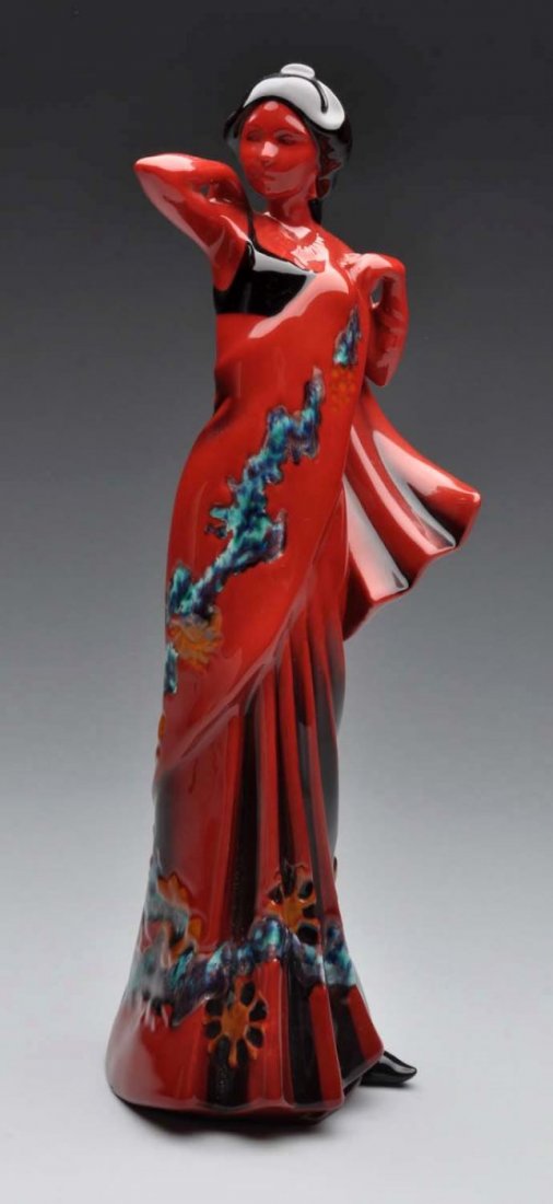 Royal Doulton Red Flambe Eastern Grace Figure.: This beautiful red flambe Eastern Grace figure is in great condition. No damage. Condition (Excellent). Size 12 -1/2" T.